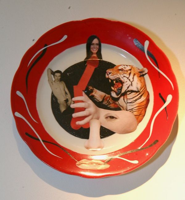 Eliezer Sonnenschein, Update New Contemporary Art Erotic Collages Red, 2010
