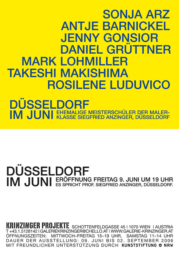 Düsseldorf im Juni / Ehemalige Meisterschüler der Malerklasse Siegfried Anzinger